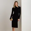 Lauren Petite Ralph Lauren Ruched Velvet Asymmetrical Dress In Black