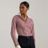 Lauren Petite Ralph Lauren Striped Cotton Broadcloth Shirt