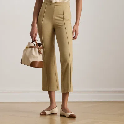 Lauren Petite Ralph Lauren Twill Flare Ankle Pant In Brown