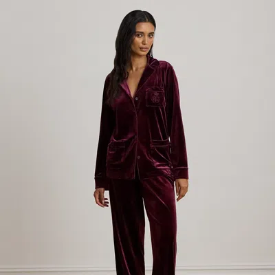 Lauren Petite Ralph Lauren Velvet Sleep Set In Multi