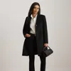 Lauren Petite Ralph Lauren Wool-blend Reefer Coat In Black