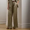 Lauren Petite Satin Charmeuse Wide-leg Pant In Madison Tan