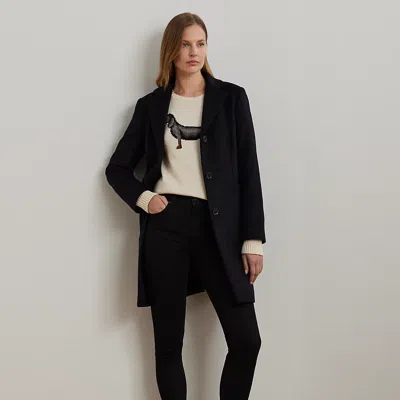 Lauren Petite Wool-blend Coat In Black