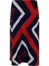 Ralph Lauren Sharae Mid A Line Skirt In Blue