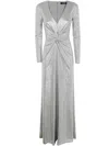Ralph Lauren Nadira Long Sleeve Gown In Black  