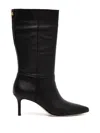 Ralph Lauren Lauren  Leannah Nappa Leather Boot Woman Boot Black Size 8 Sheepskin In Black