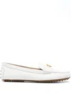 Ralph Lauren Barnsbury White Leather Loafers In White