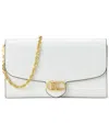 Ralph Lauren Croc-embossed Medium Adair Crossbody In White