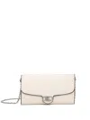 Ralph Lauren Lauren  Leather Medium Adair Crossbody Woman Cross-body Bag Cream Size - Bovine Leather In White