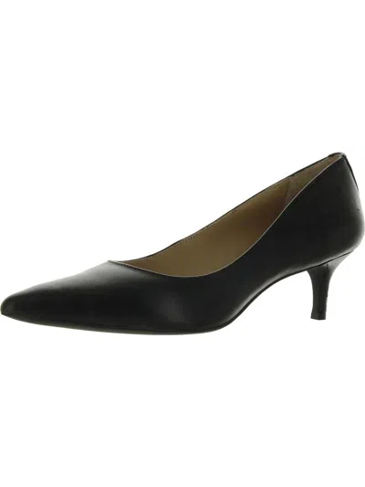 Ralph Lauren Adrienne Womens Leather Slip On Pumps In Black