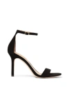 Ralph Lauren Lauren  Allie Suede Sandal Woman Sandals Black Size 6.5 Sheepskin In Black