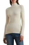 Ralph Lauren Ribbed Turtleneck Sweater In Mascarpone Cream