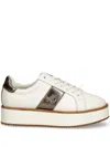 Ralph Lauren Amelia Snow White Twilight Flatform Trainers In White