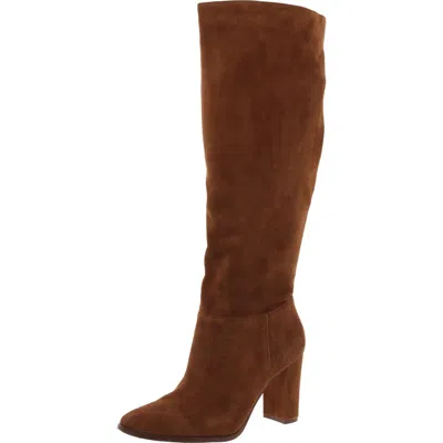 RALPH LAUREN ARTIZAN WOMENS SOLID LEATHER KNEE-HIGH BOOTS