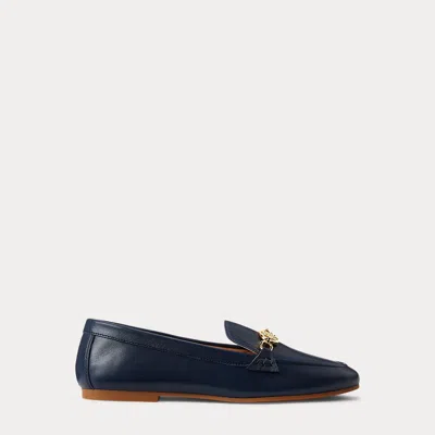 Ralph Lauren Averi Nappa Leather Loafer In Refined Navy