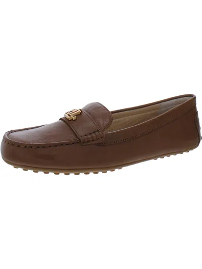 Ralph Lauren Barnsbury Womens Leather Driving Loafers In Multi