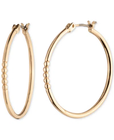 Ralph Lauren Bead Medium Hoop Earrings, 1.18" In Gold