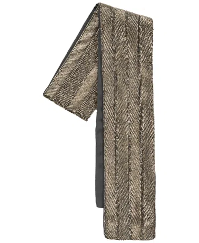 Ralph Lauren Beaded Skinny Scarf In Pewter