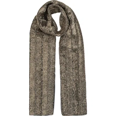Ralph Lauren Lauren  Beaded Skinny Scarf In Pewter