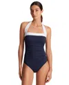 Ralph Lauren Bel Air One-piece Swimsuit In Dark Navy