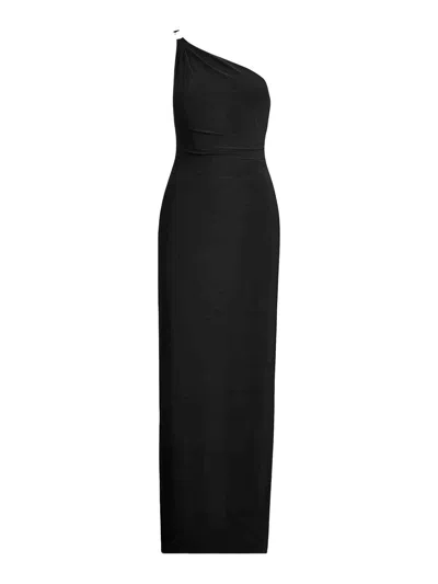 Lauren Ralph Lauren Belina One Shoulder Evening Dress In Black
