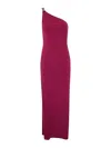 Ralph Lauren Belina One Shoulder Evening Dress In Pink