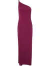 Ralph Lauren Belina One Shoulder Evening Dress In Pink & Purple