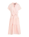 Ralph Lauren Belted Cotton-blend Tiered Dress In Pink