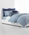 Ralph Lauren Blair Striped Comforter Set, King In Blue