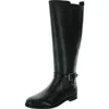 Ralph Lauren Blayke Womens Leather Tall Over-the-knee Boots In Black