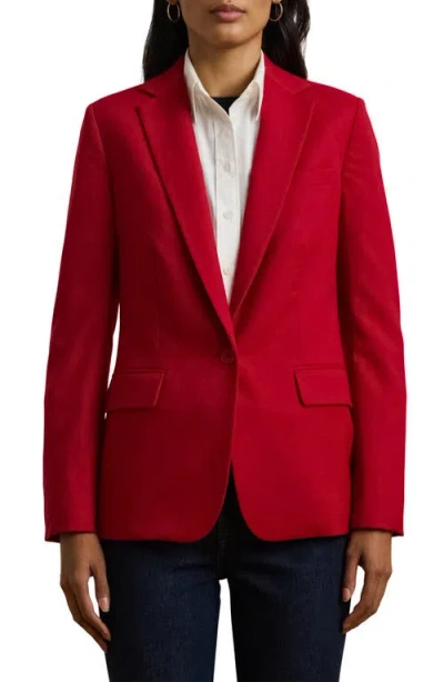 Ralph Lauren Lauren  Bonaro Wool Blazer In Festive Red