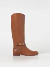 Ralph Lauren Lauren  Bridgette Burnished Leather Tall Boot Woman Boot Tan Size 6.5 Bovine Leather In Leder
