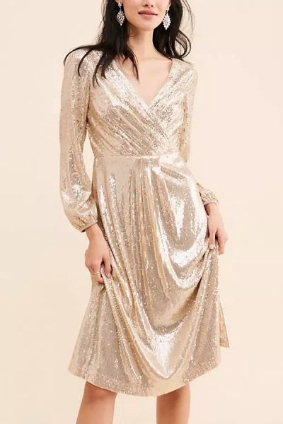 ralph lauren sequin dress gold Gold Sequin Sweetheart Formal Dress – Styles By Erica main image 1
