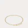 Ralph Lauren Brass-plated Logo Chain Belt In Polished Brass