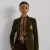 Ralph Lauren Bullion Jacquard Blazer In Botanic Green