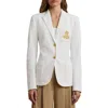 Ralph Lauren Petite Bullion Jacquard Blazer In White