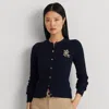Ralph Lauren Cable-knit Cotton Cardigan In Lauren Nav