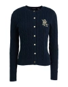 Ralph Lauren Lauren  Cable-knit Cotton Cardigan Woman Cardigan Navy Blue Size L Cotton