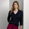 Ralph Lauren Cable-knit Cricket Sweater In Blau