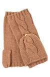 Ralph Lauren Cable Pop-top Glove In Classic Camel