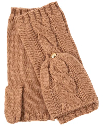 Ralph Lauren Cable Pop-top Glove In Classic Camel