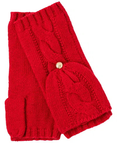 Ralph Lauren Cable Pop-top Glove In Martin Red