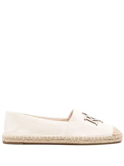 Ralph Lauren Cameryn Logo-plaque Espadrilles In Neutrals