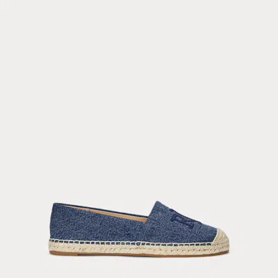Ralph Lauren Cameryn Washed Denim Espadrille In Oxford Blue