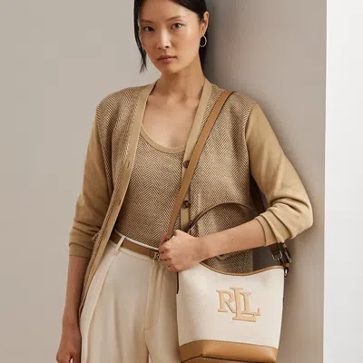 Ralph Lauren Canvas Medium Witley Bucket Bag In Brown