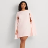 Ralph Lauren Cape Georgette Cocktail Dress In Pink Opal
