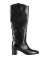 Ralph Lauren Lauren  Carla Burnished Leather Ridingtk! Boot Woman Boot Black Size 7 Cow Leather In Black