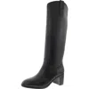 Ralph Lauren Carla Womens Leather Tall Knee-high Boots In Black