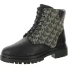 Ralph Lauren Carlee Womens Lugged Sole Ankle Combat & Lace-up Boots In Multi