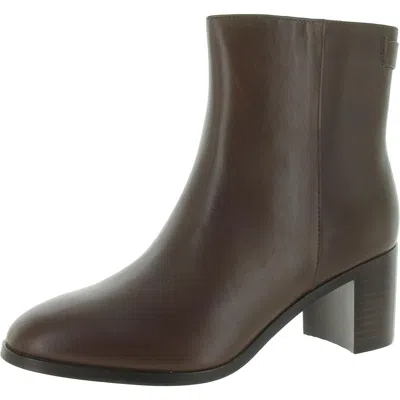 Ralph Lauren Cassie Womens Leather Ankle Booties In Multi